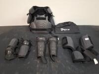 Galls Riot Control Protective Suit, Size M/L, Includes Chest, Back, Shoulder, Arm, and Shin Guards. ( shelf I)