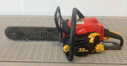 Homelite 35cc Gas Chainsaw, 14" Bar, Pull Start, Bar Cover, Chain Brake Safety (G)