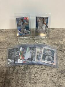 2022 Topps Chrome & Bowman Baseball Card Lot&mdash;Verlander, Witt Jr., Kershaw, Inserts, 8 Cards