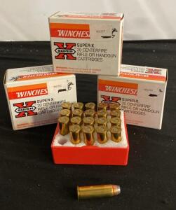 Winchester Super-X .44 Remington Magnum 240gr Centerfire Ammo, 60 Rounds, Brass Case
