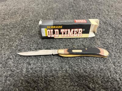 Schrade Old Timer 152OT Sharpfinger Fixed Blade Knife with Original Box