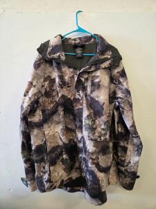 Mossy Oak Elements Terra Gila Camouflage Hooded Outdoor Jacket Large, Style WJ10305, Water-Resistant (Shelf A)