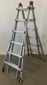 Little Giant 10126 M26 26-ft Type 1A Aluminum Ladder, 300lb Rated, Wheels