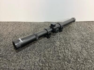 Tasco RF4X15 4x15mm Rifle Scope, Crosshair Reticle, Gloss Black Finish
