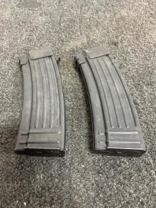 Steel AK-47/AKM 7.62x39mm 20-Round Magazines, Military Style, Pair, Black Finishiiii