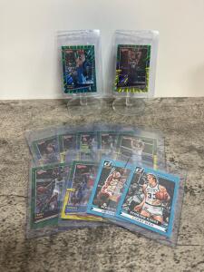 Panini Donruss Optic Basketball Card Lot &ndash; Scoring Kings, Green Laser Parallels, Larry Bird