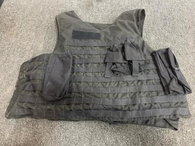 American Body Armor ABA XXXLarge Tactical Vest Carrier, Style E, Black, MOLLE, No Plates(e)