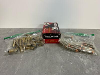 American Eagle .38 Special 130gr FMJ, Mixed Brass/Nickel, Approx. 80 Rounds, Factory & Loose