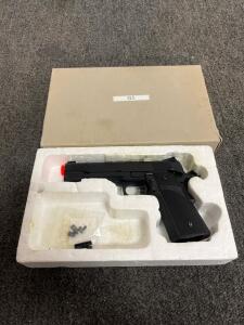 Tanio-Koba GM-7 1911-Style Airsoft Gas Blowback Pistol, Black, Boxed, KOBA Tactical Grip