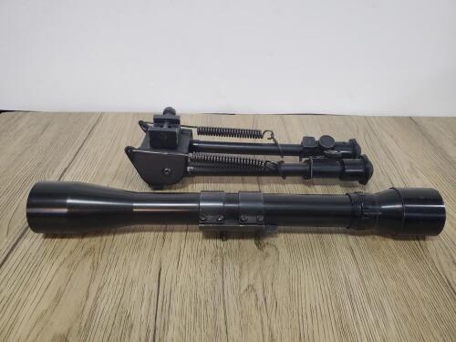 Bausch & Lomb Balfor 4x32 Riflescope with Mount Rings and Adjustable 6-9" Steel Rifle Bipod