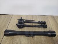 Bausch & Lomb Balfor 4x32 Riflescope with Mount Rings and Adjustable 6-9" Steel Rifle Bipod - 2