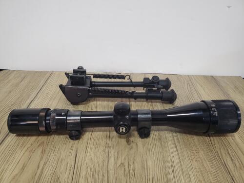 Bushnell Sportview 3-9x40 Rifle Scope with Mounting Rings & Adjustable 6-9" Bipod