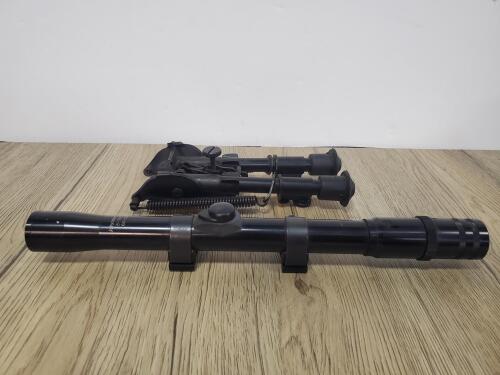 Western Field 3-7x20 Rifle Scope 60-1212 with Adjustable Bipod & Mounting Rings