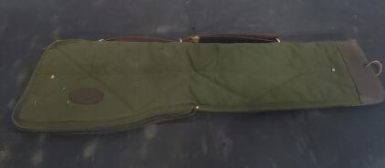 Cabela's Green Canvas Leather Padded Rifle/Shotgun Case 48" Zippered Classic Series (I)