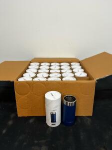 KOOLBREW Slim Kooling Can 12 oz matte Navy Blue - Insulated Stainless Steel Slim Can Cooler qty:25 (d)