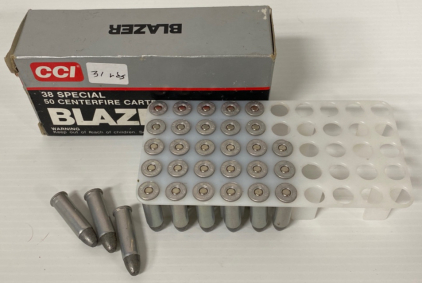 (31)rnds Blazer .38 Special 158 Gr. Ammo