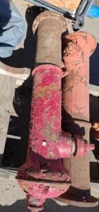 Antique Cast Iron Dry Barrel Fire Hydrant with Dual 2.5" Outlets, 35-40" Tall