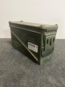 U.S. Military Steel Ammo Can M548, 40mm Cartridge Box, NSN 1310-01-541-8181, LOT DR114C703L001