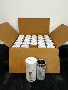 KOOLBREW Slim Kooling Can 12 oz Marble - Insulated Stainless Steel Slim Can Cooler qty:25 (d)