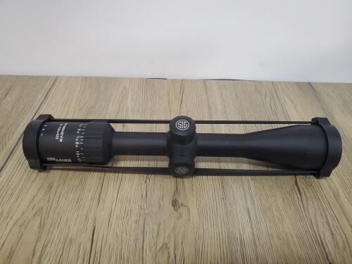 SIG SAUER WHISKEY3 4-12x40 Rifle Scope, Matte Black, 1" Tube, Quadplex Reticle, Mount Rings