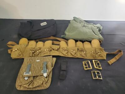 Mixed Military/Tactical Surplus Gear: PROTECH Shoulder Bag, TRU-SPEC Combat Shirt XL, Chest Rig (FL-E)