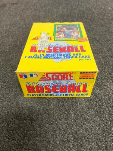 1990 Score Baseball Wax Box - 36 Packs, 612 Cards, Includes Key Rookie Cards, has been opened