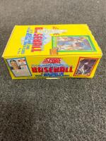 1990 Score Baseball Wax Box - 36 Packs, 612 Cards, Includes Key Rookie Cards, has been opened - 2