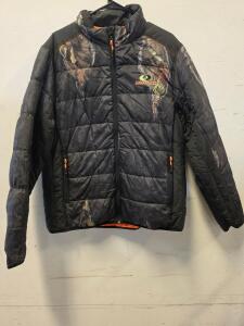 Mossy Oak Men's Large Insulated Camouflage Jacket with Full Front Zipper