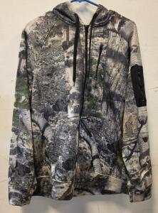 Mossy Oak Hooded Zip-Up Camouflage Jacket, Medium (38-40), Polyester Blend