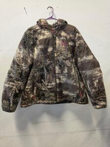 Realtree Women&rsquo;s Insulated Camo Jacket, Size Large, Hooded, Polyester, Max-5 Pattern, RN#146935