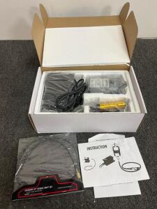 Rotary Tool Kit with Flexible Shaft, Accessories, Corded Electric, Boxed Set, Instruction Manual (d)