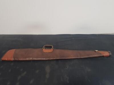 Vintage Soft Leather Rifle/Gun Case, Brown, Stamped '320 50', Used (I)