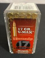 Hornady 17 HMR 17gr V-MAX Rimfire, 145 Rounds, Brass Case, 2 Unopened, 1 Opened Box - 2