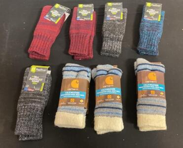 Carhartt & Fox River Wool Blend Boot Socks (Cold Weather, Crew, Multipack, USA Made) ( G )