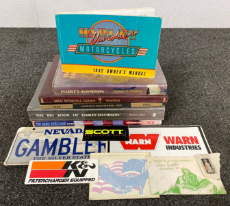 Harley Davidson Books, Manual, and Vintage Stickers