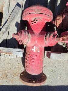 1951 Rensselaer Valve Co. Dry Barrel Fire Hydrant, Cast Iron, Red, Used