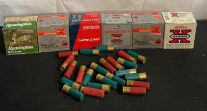 Mixed Lot 16 Gauge Shotgun Shells &ndash; Remington, Winchester, Federal, Game Load, Plastic, #4&ndash;#7.5