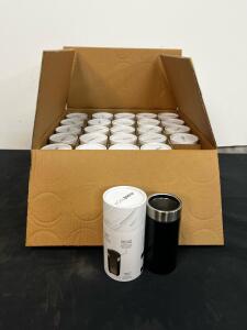 KOOLBREW Slim Kooling Can 12 oz Black - Insulated Stainless Steel Slim Can Cooler qty:25 (d)