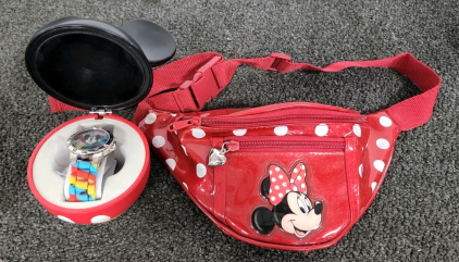 Mickey Mouse Watch & Minnie Fanny Pack