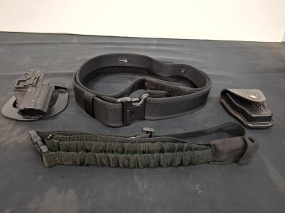 Blackhawk Serpa Holster, Safariland 533 Pouch, 5.11 Duty Belt Sz 28-32", Tactical Sling Set. ( shelf E)