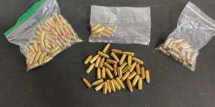 Bulk 9mm Luger FMJ Brass & Nickel Handgun Ammo - Approx 120 Rounds, Loose Bagged