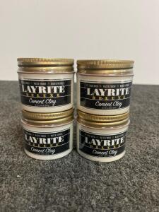 Layrite Deluxe Cement Clay 4.25 oz &ndash; Extreme High Hold, Matte Finish, Water-Based Hair Styling Clay (e)
