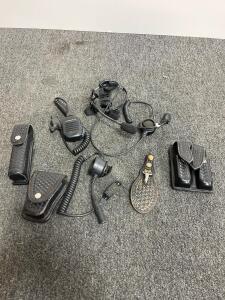 Motorola Radio Mic, Police Basketweave Duty Pouches, Headset, Key Keeper, 8-Piece Set (e)