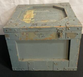 W. Panten Ltd Military Wooden Storage Crate with Metal Reinforcements