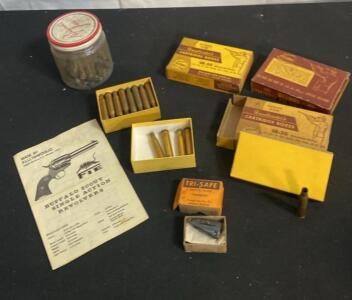Vintage Williams SR-20 Cartridge Boxes with Assorted Rifle Brass