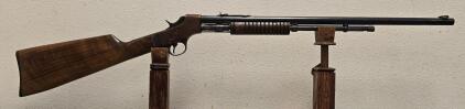 Stevens Pump-Action .22 Rifle, Serial #839, Blued Finish, Wood Stock