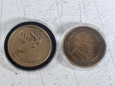 NRA Classic Collectors Series Whitetail Deer Medallion, Nickel Brass, 1.54" Diameter