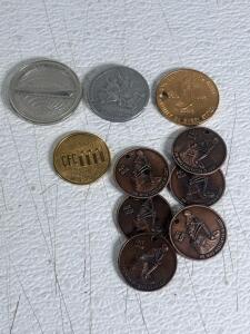 Lot of 9 Tokens: Cunard Princess, Comitia Americana Replica, CFC III, Motivational & Promo Medallions