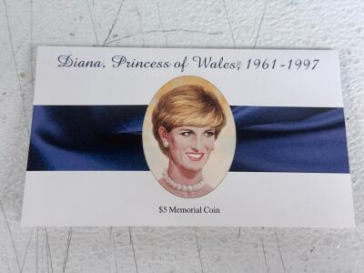 1997 Marshall Islands $5 Diana Princess of Wales Memorial Coin, Copper-Nickel, Uncirculated