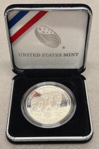 2013 Girl Scouts Centennial Silver Dollar Proof Coin, 90% Silver, Original Box & COA